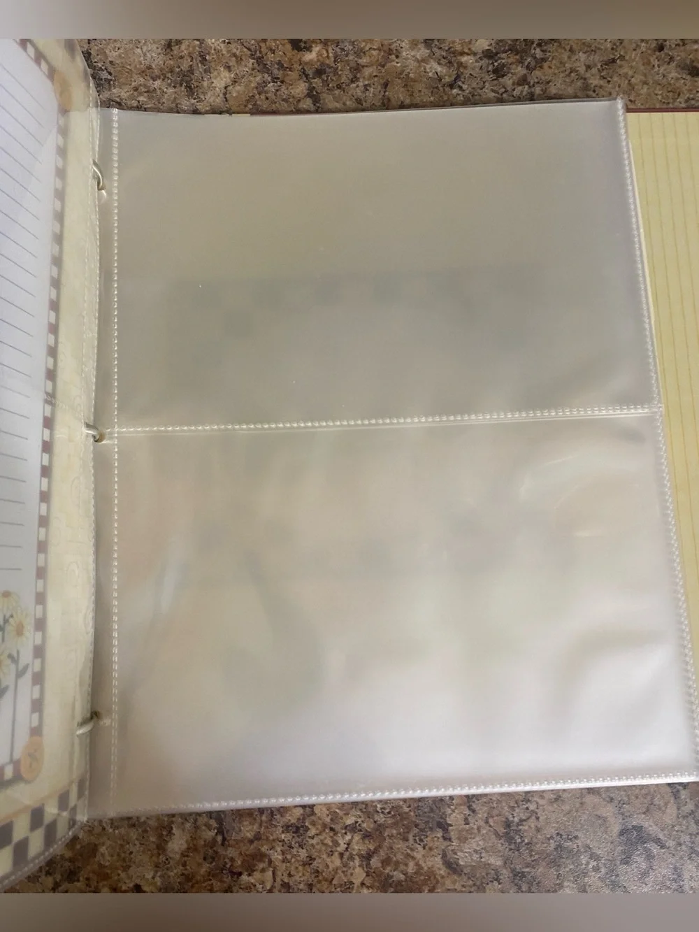 Classic Red Recipes Binder with Fruit Basket Illustration